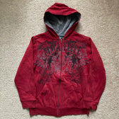 Joker Print Fleece Hoodie red 1 / M