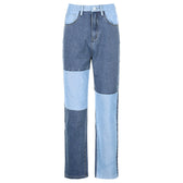 Patchwork Denim Jeans