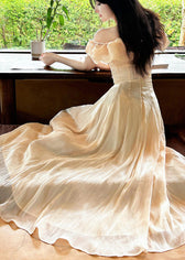 Style Nude Ruffled Exra Large Hem Chiffon Maxi Dress Summer 2