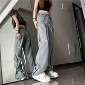 High-Waist Wide-Leg Denim Jeans