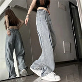 High-Waist Wide-Leg Denim Jeans