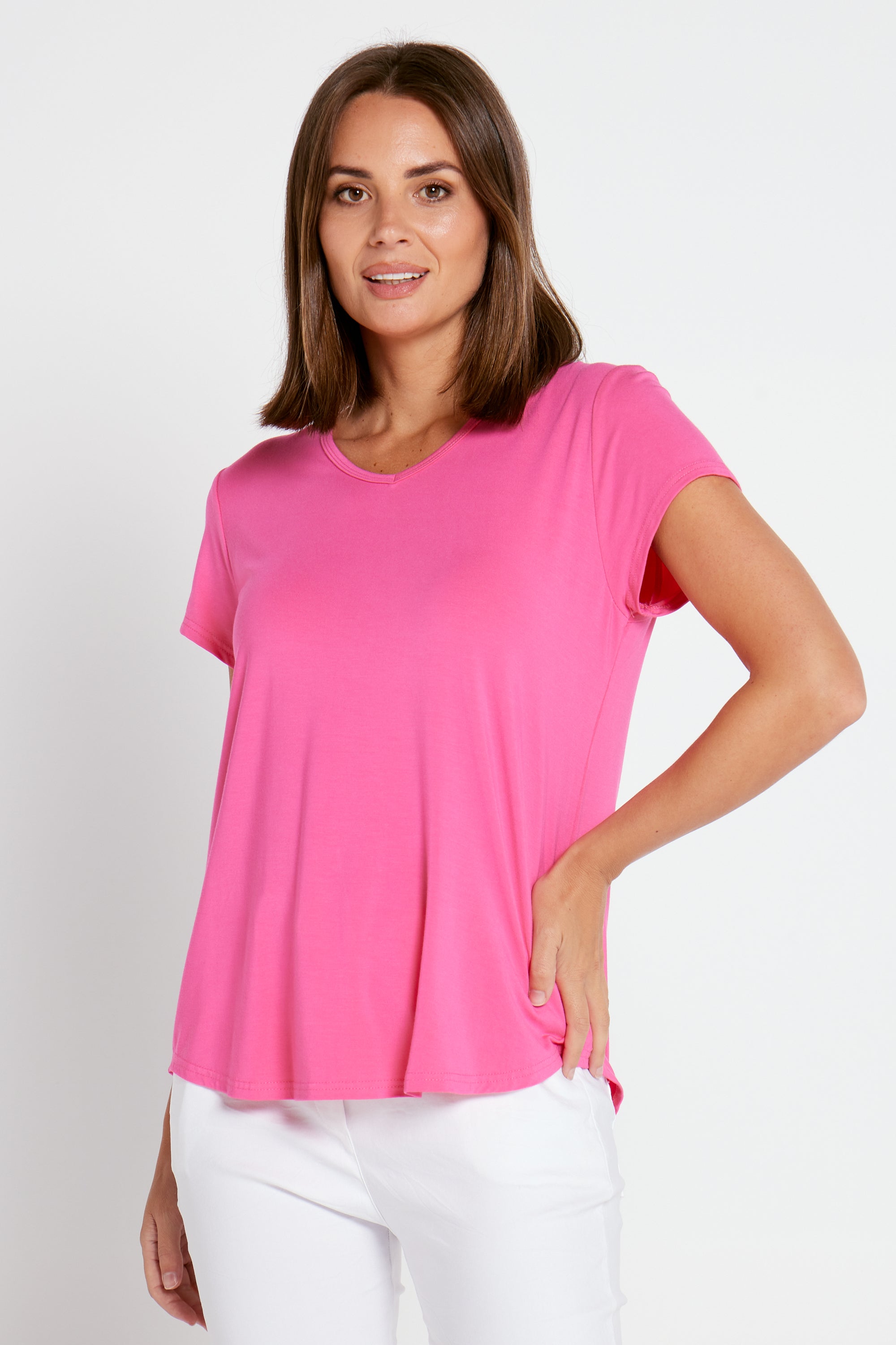 Bamboo Tee - Hot Pink