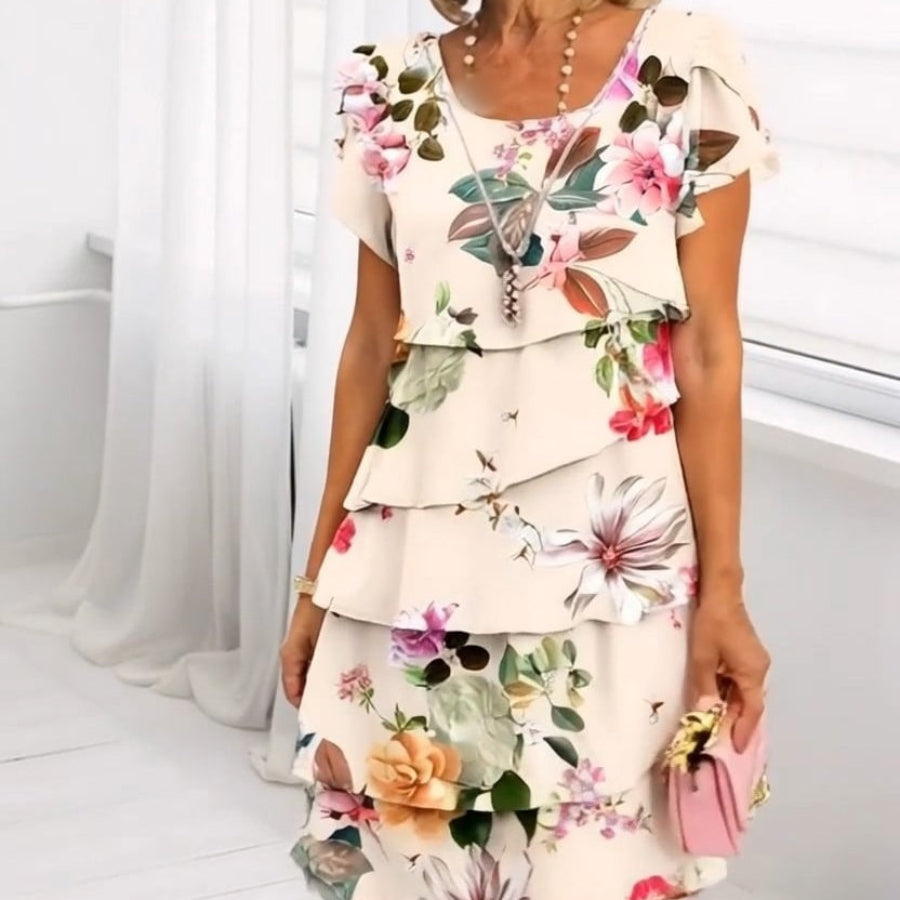 Marisa Elegant Floral Womens Urban Dress for Seasonal Wardrobe Essential
