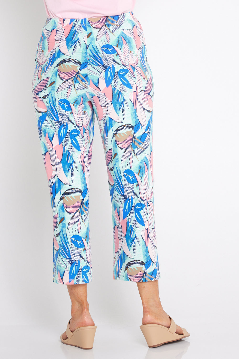 Bek Relaxed Jersey 7/8 Pants - Dawn Botanical