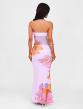 Floral Mesh Strapless Mermaid Maxi Dress 6