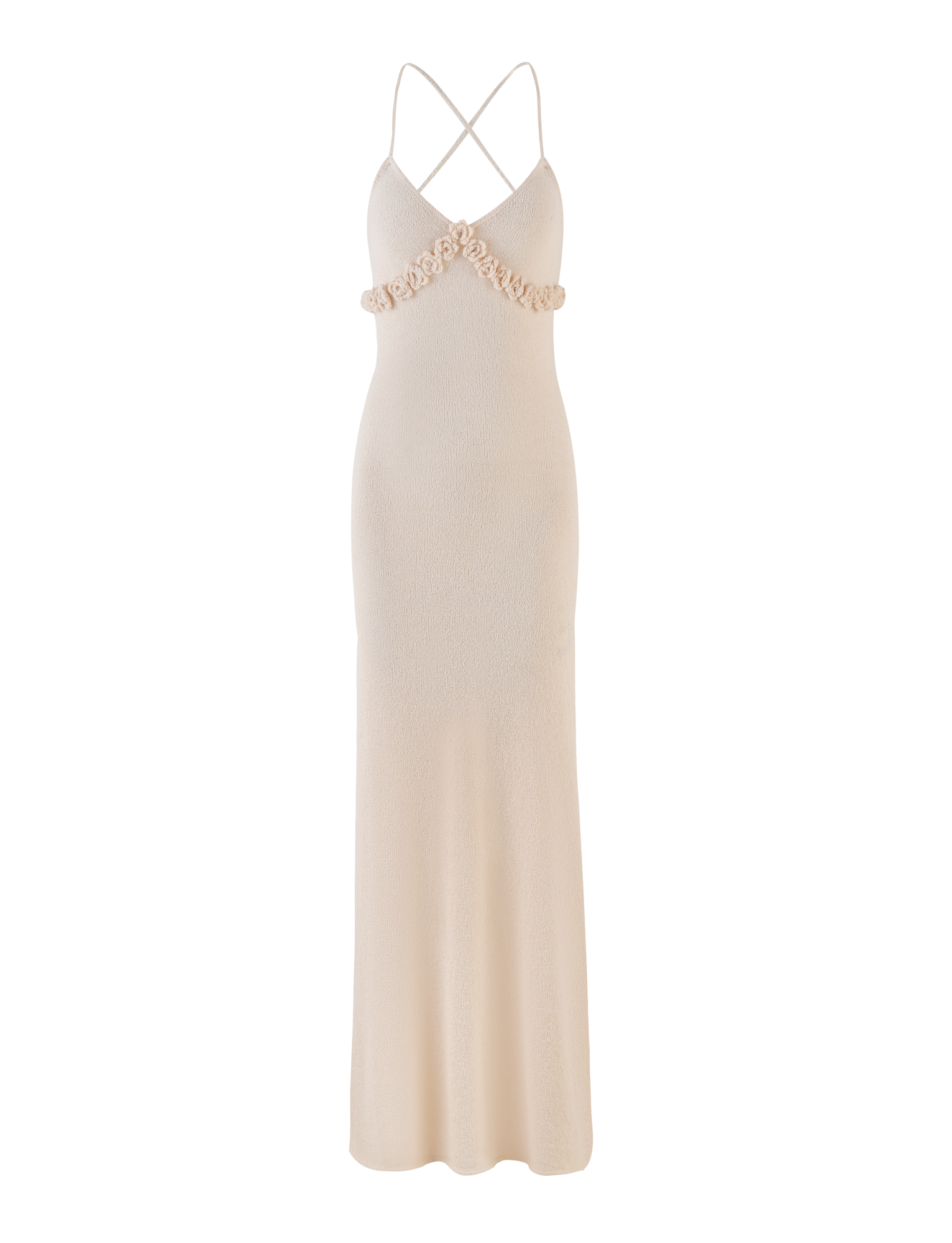 LAVELLE MAXI DRESS - WHITE : CREAM : CREAM