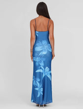 Floral Mesh V-Neck Spaghetti Strap Maxi Dress 4