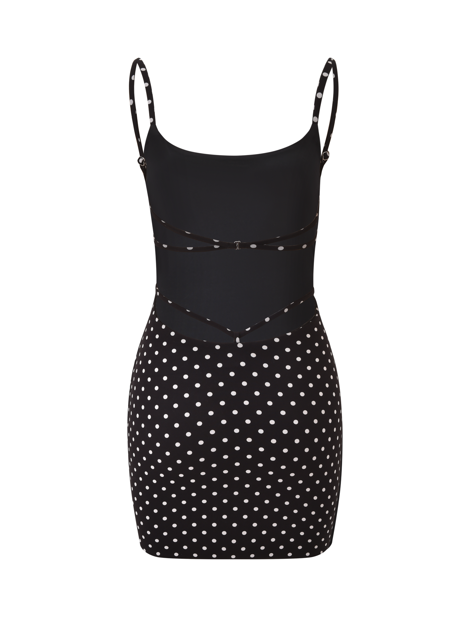 MINERVA MINI DRESS 2.0 - BLACK POLKA DOT