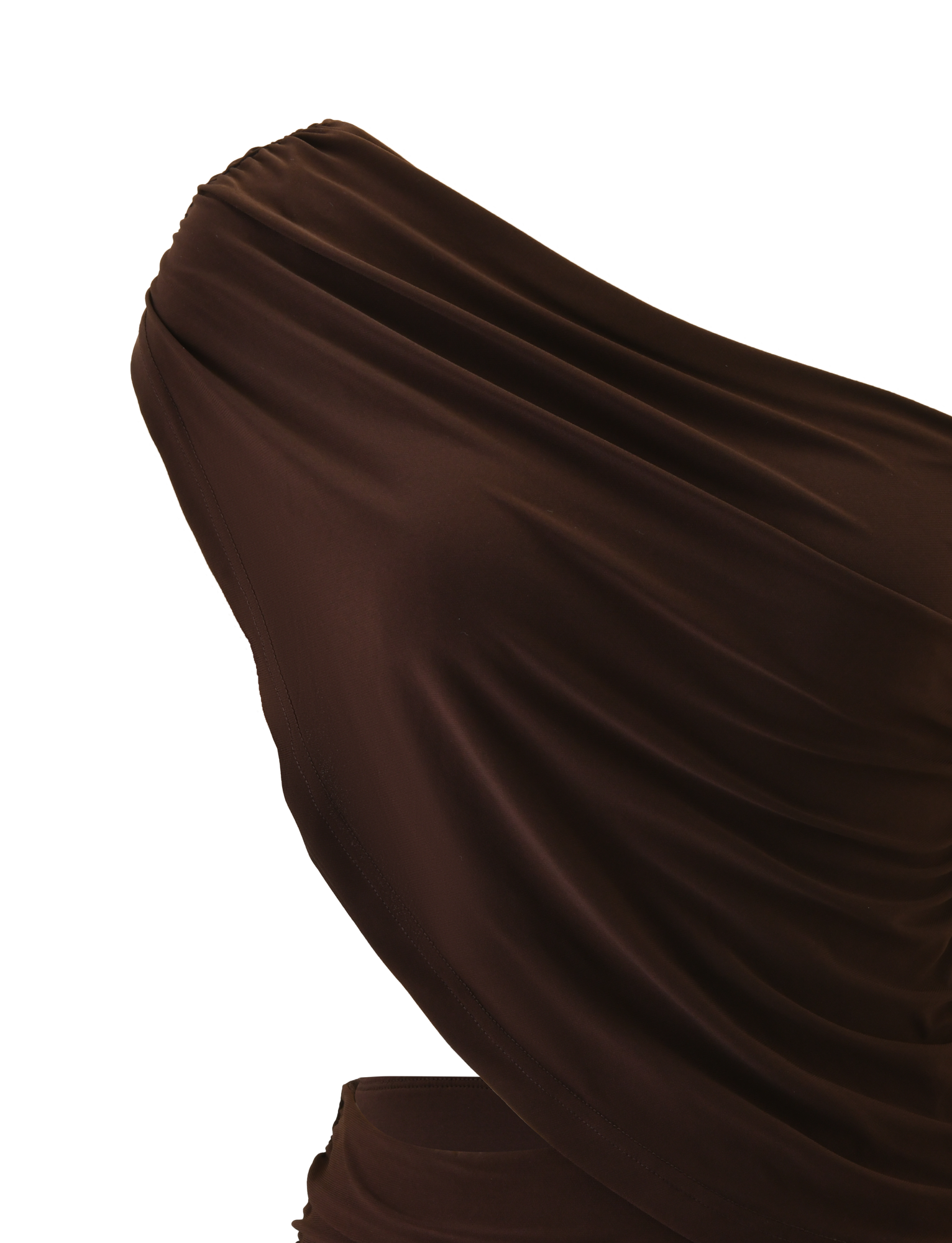 RYLAND DRAPED MINI DRESS - CHOCOLATE