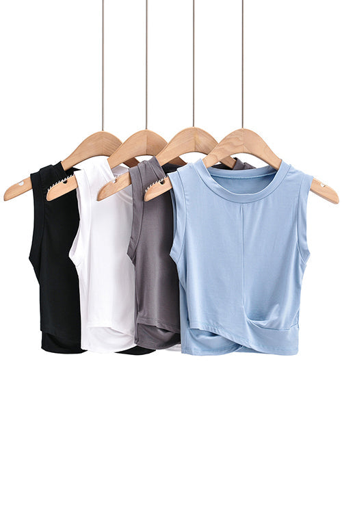 Cross O Neck Tank Top