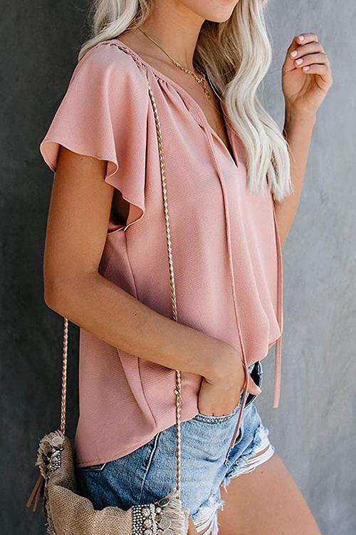V Neck Loose Blouse