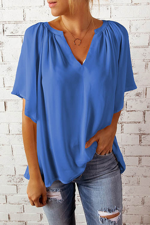 Oversized V Neck Blouse