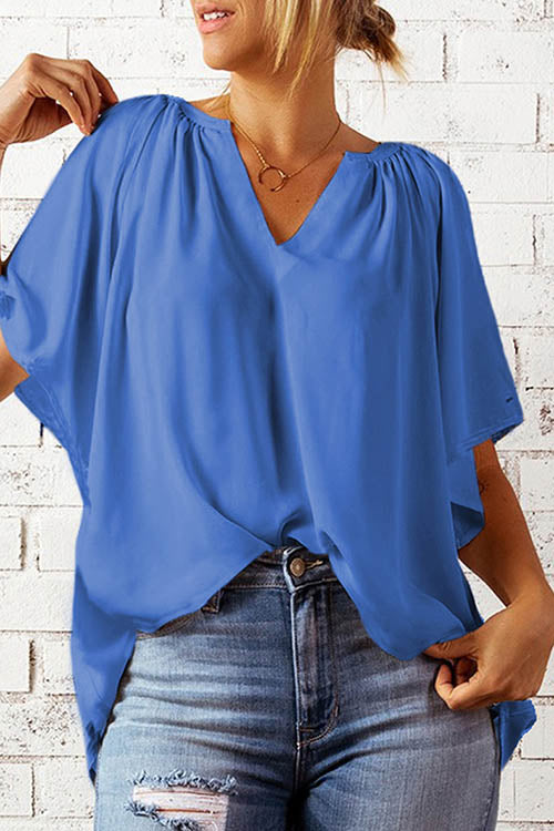 Oversized V Neck Blouse