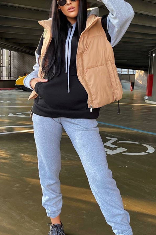 Color Block Hoodie & Sweatpants Set