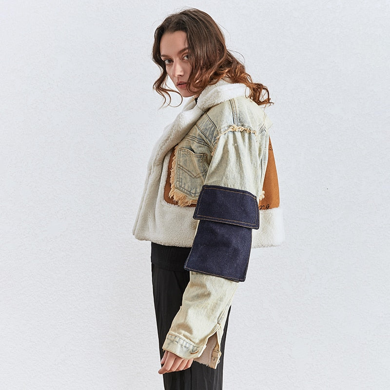 Got Caught Denim Cropped Jacket