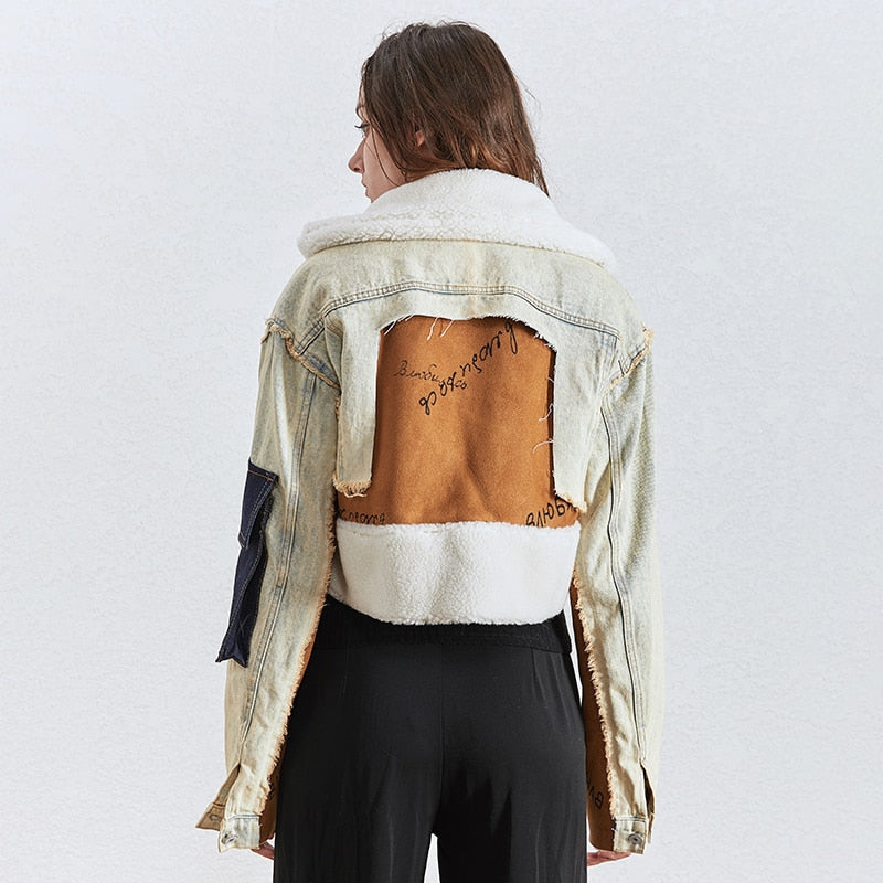 Got Caught Denim Cropped Jacket