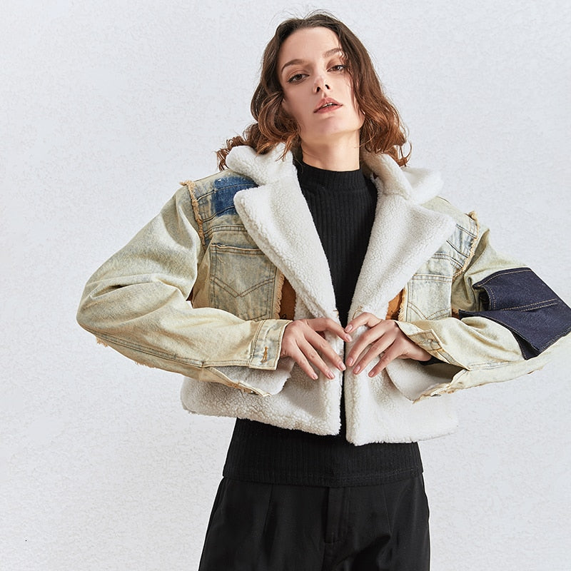 Got Caught Denim Cropped Jacket