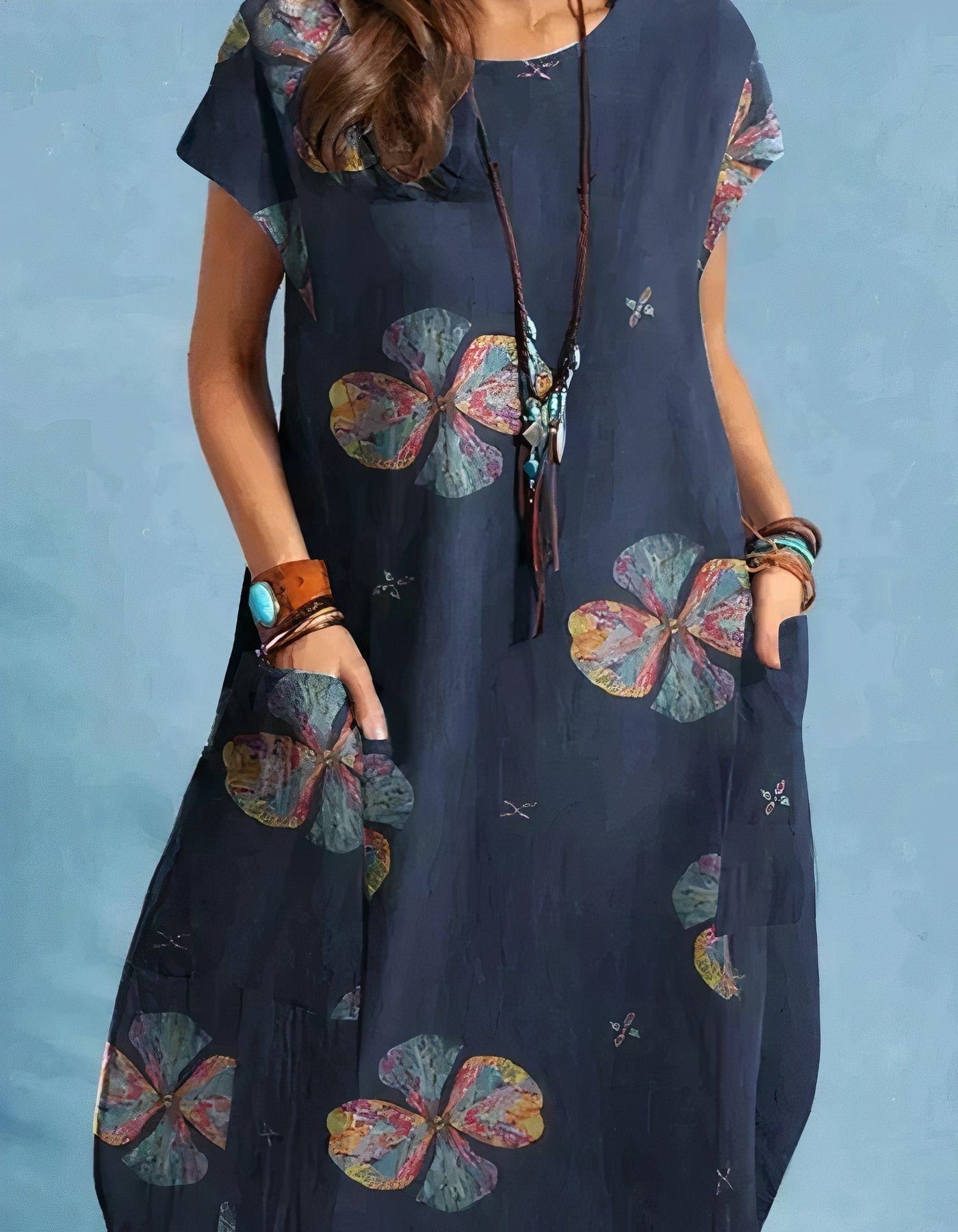 Oriana Timeless Retro Style Midi Dress Premium Wardrobe Essential