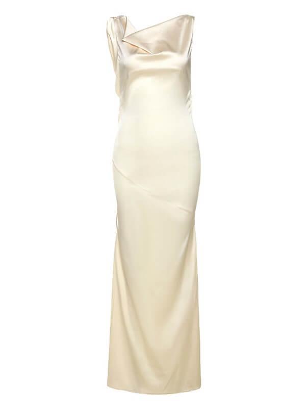 Tamsin Backless Satin Maxi Dress 6