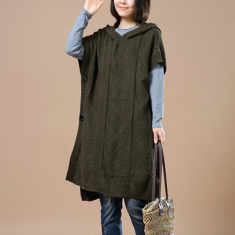 Tea green sweater plus size winter dresses hoodie