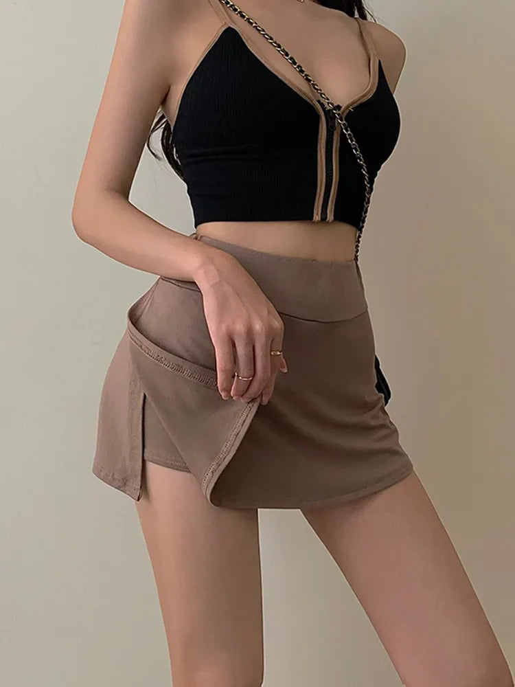 High Waist Tennis Skirt Girl Summer Aline Mini Skirt