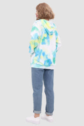 With Tie Hoodie Dye Drawstring