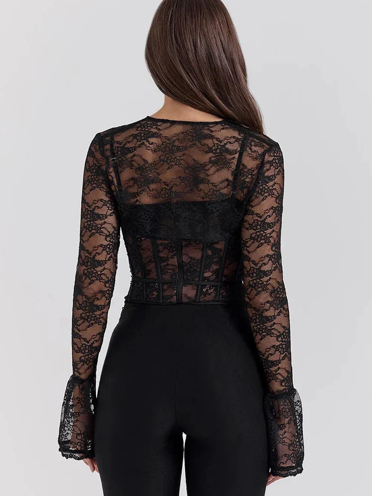 Lace Corset Bolero Two Piece Set