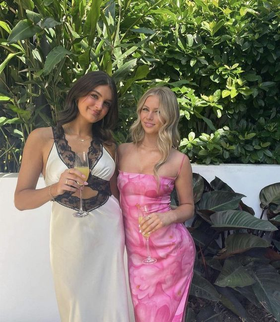 Beautiful Print Floral Pink Long Prom Dress Backless Party Evening Dress  cc1835