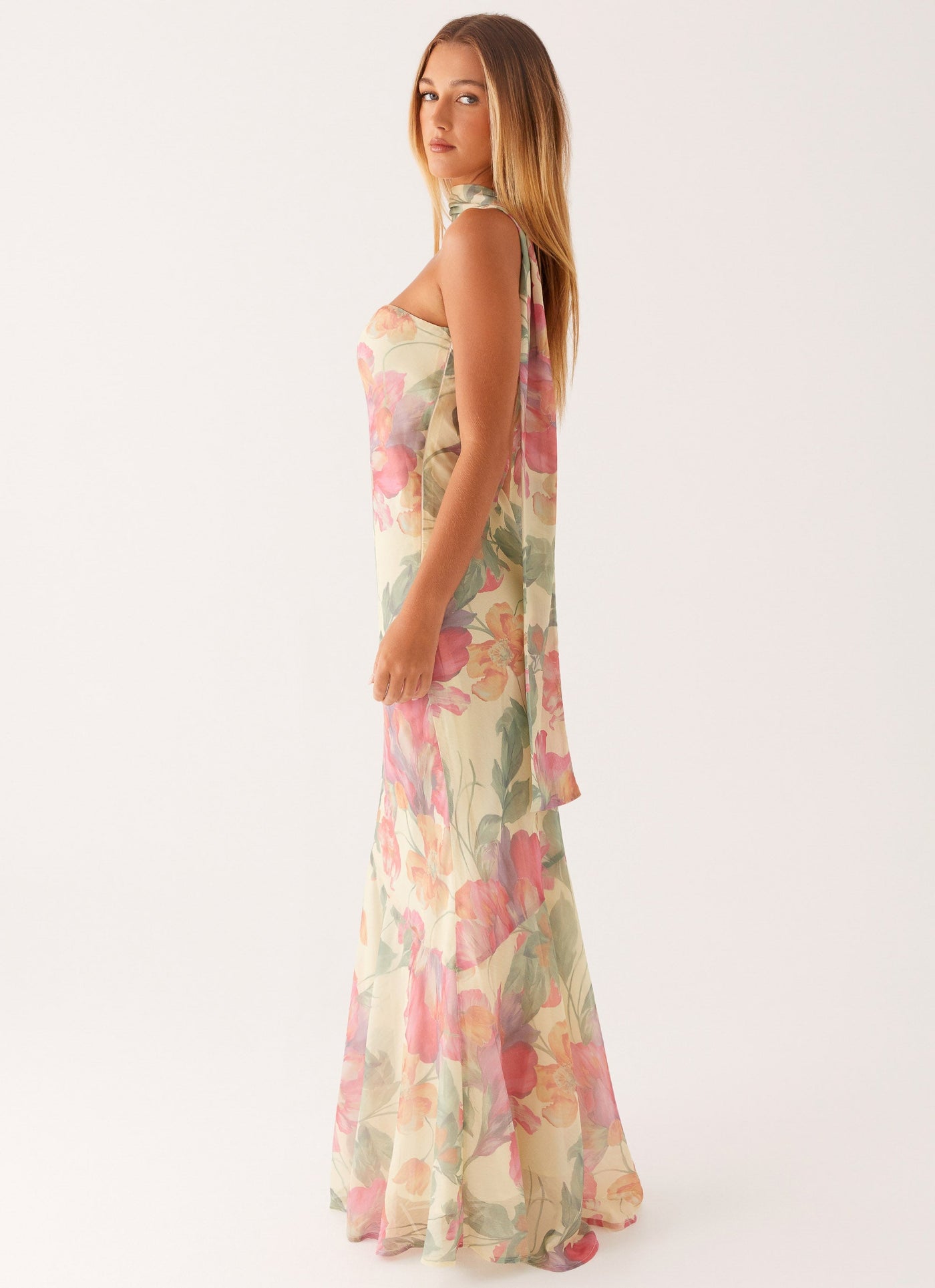 Floral Strapless Mermaid Maxi Dress 3