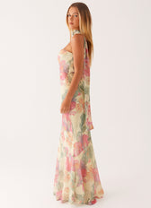 Floral Strapless Mermaid Maxi Dress 3