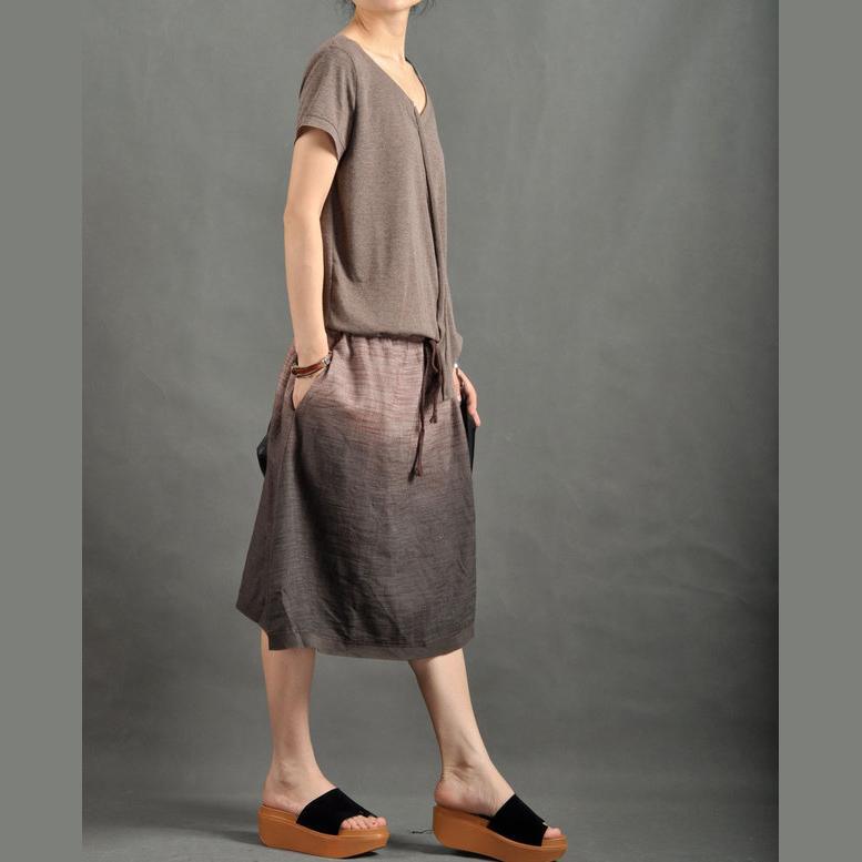 Unique Gradient brown sundress maxi dresses