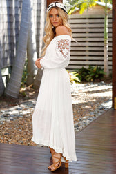 Girl Can't Help it Lace Tassel Maxi Dress- 2 Colors - View 4