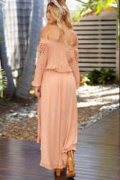 Girl Can't Help it Lace Tassel Maxi Dress- 2 Colors - View 3