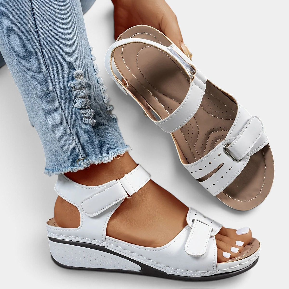 EMMA™ - OPEN-TOE LEATHER COMFORT SANDALS