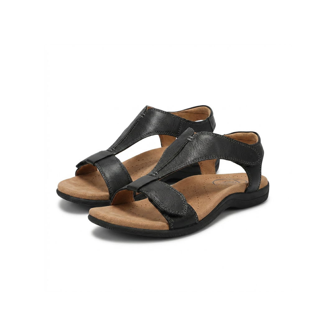 T-Strap Open Toe Ankle Strap Flat Sandals
