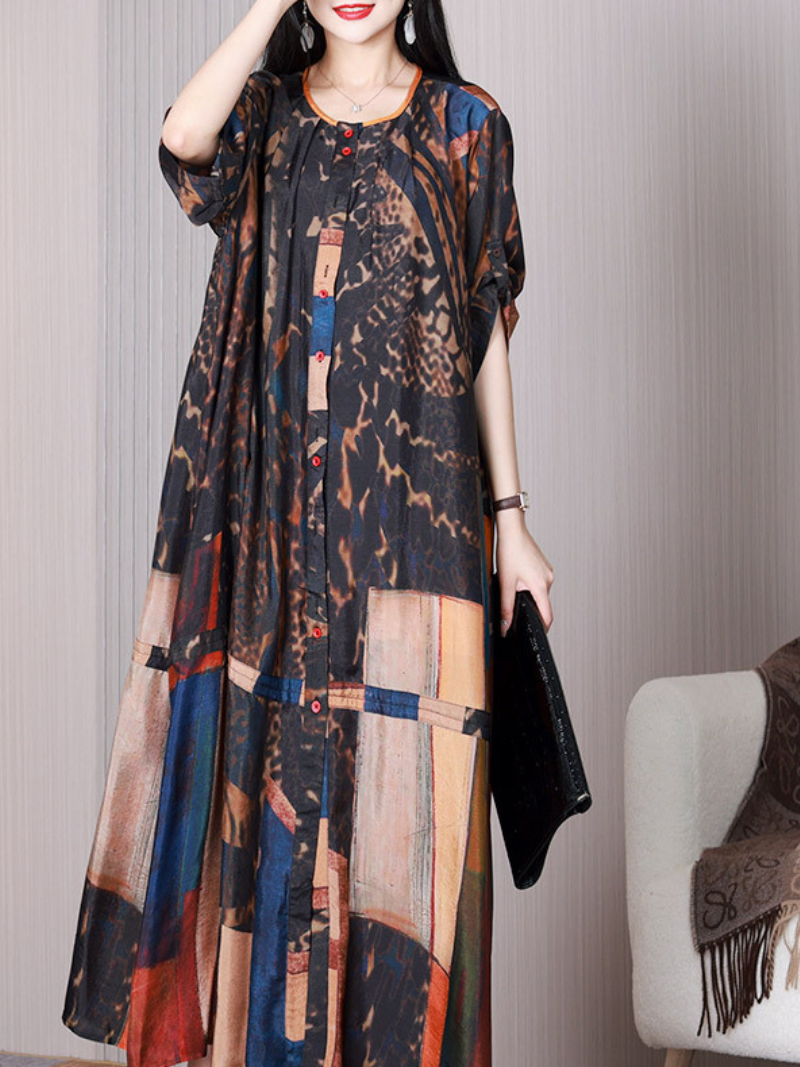 Let Her Go Round Neck A-line Dress