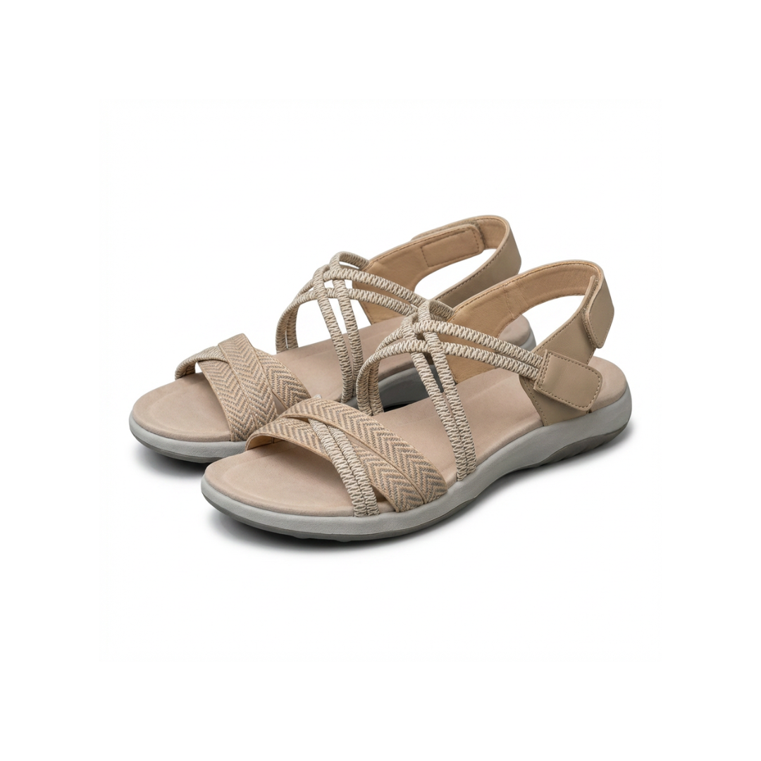 Open Toe Strappy Ankle Strap Flat Sandals
