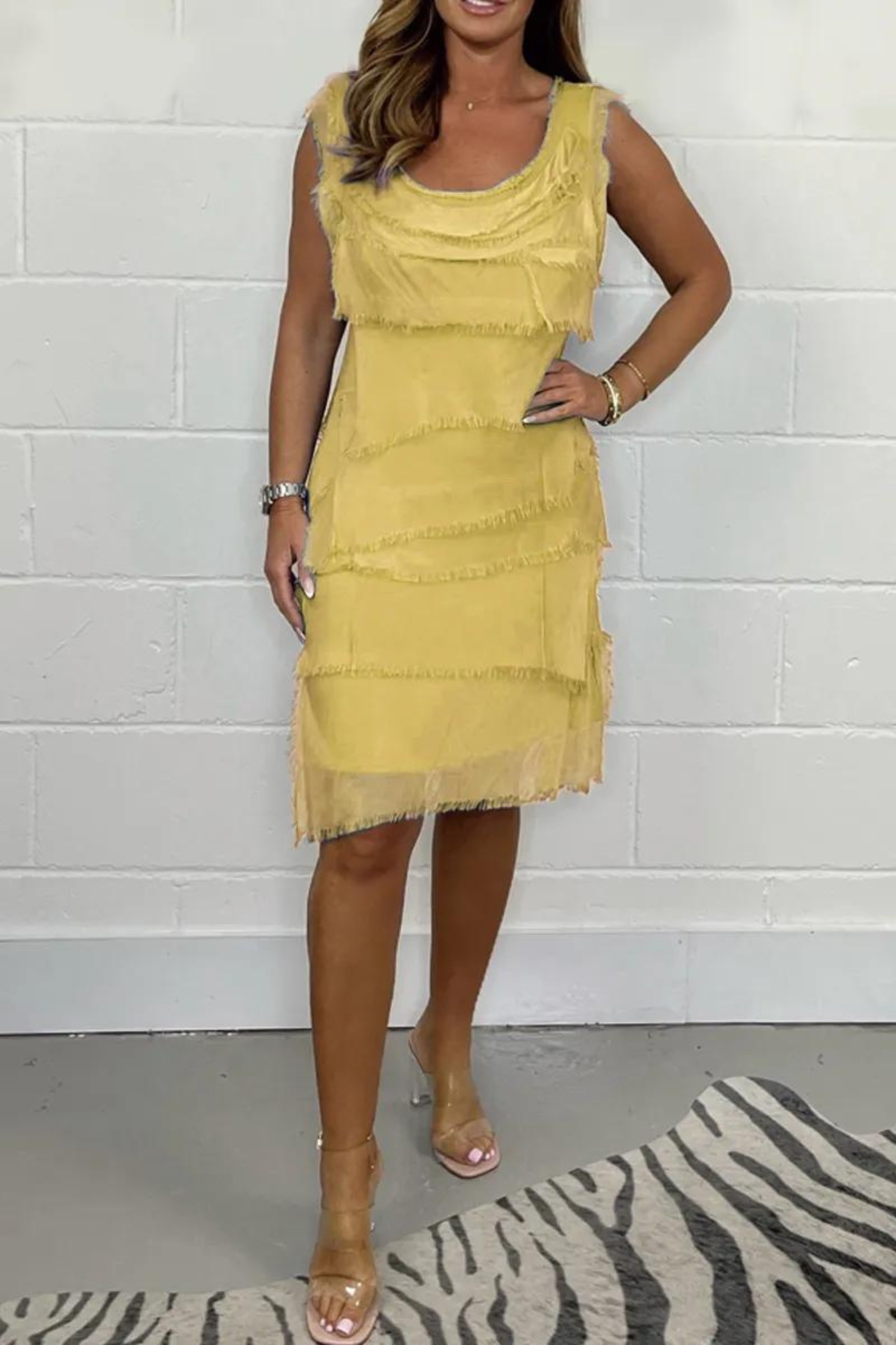 Reina Effortless Sleeveless Chiffon Dress Boutique Collection