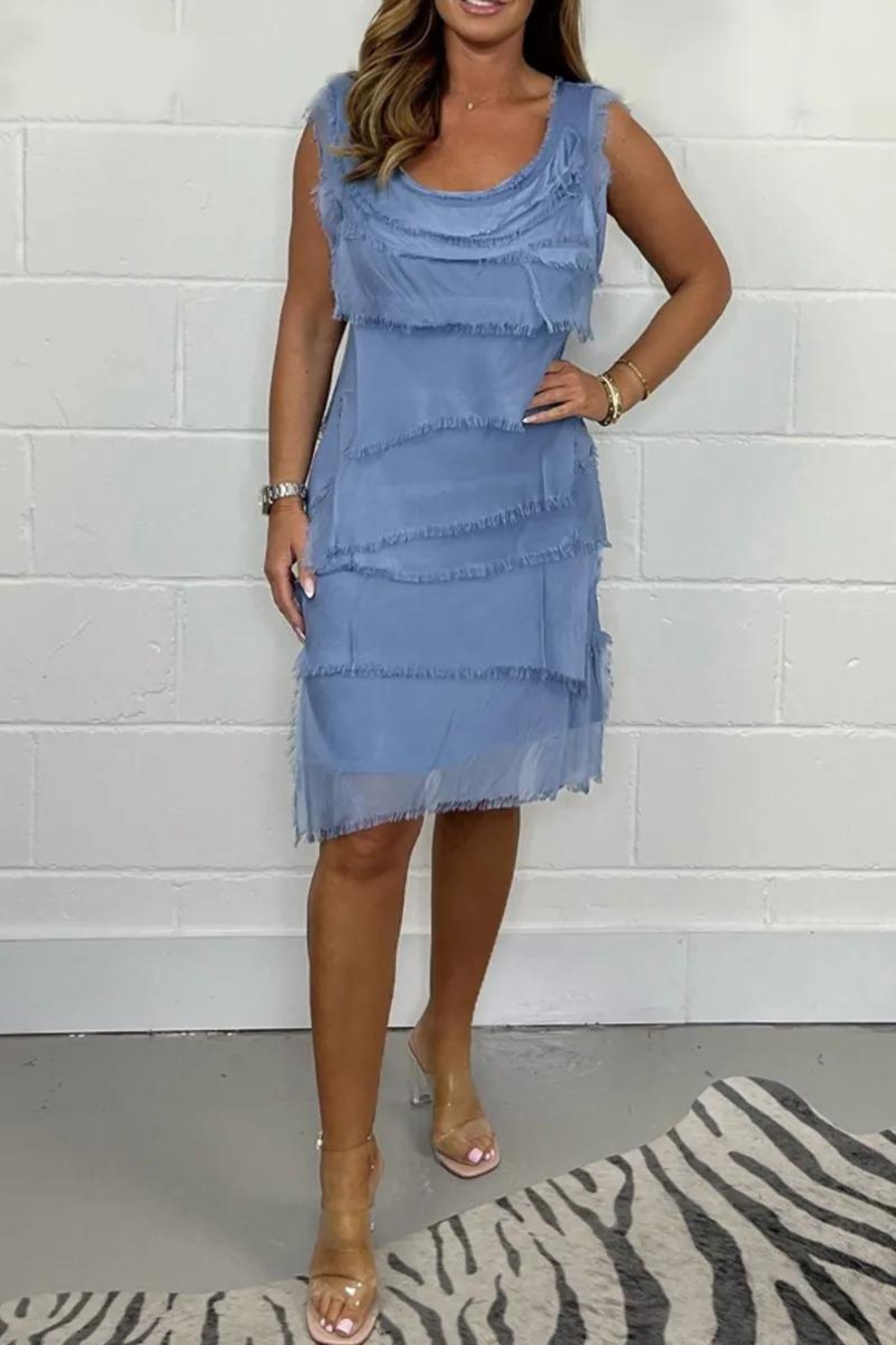 Reina Effortless Sleeveless Chiffon Dress Boutique Collection