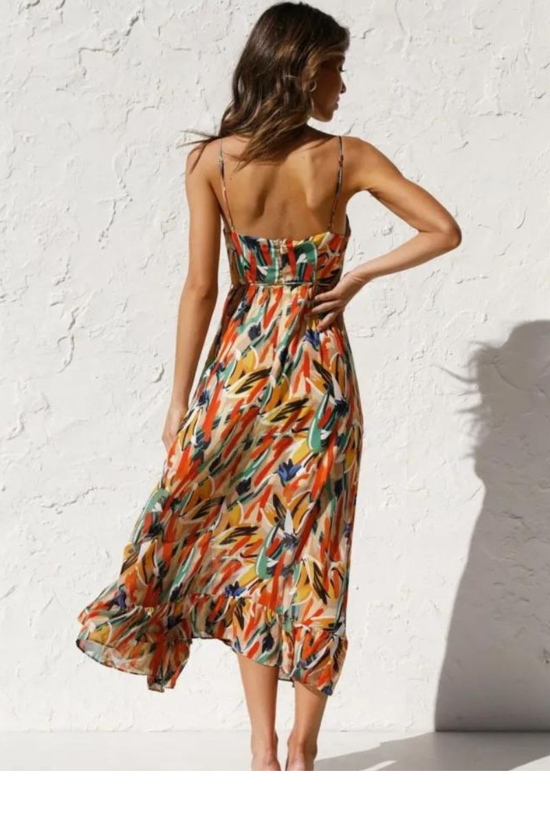 Minimalist Elisa Colorful Midi Dress Designer Edit