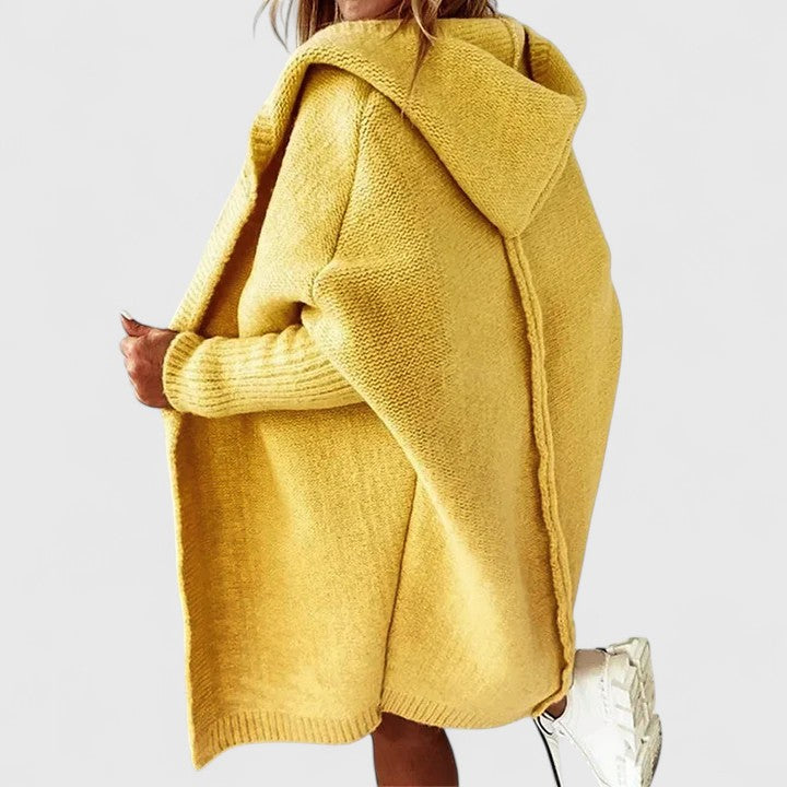 Oversized Chunky Knit Hooded Cardigan