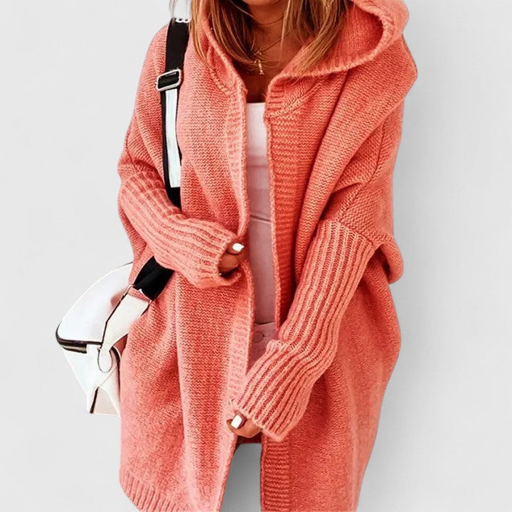 Oversized Chunky Knit Hooded Cardigan