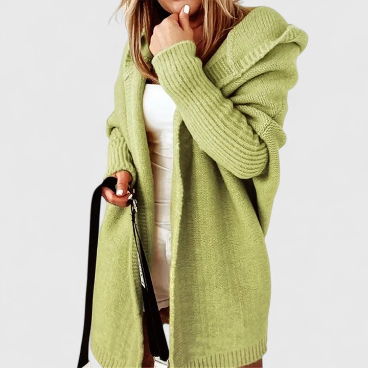 Oversized Chunky Knit Hooded Cardigan