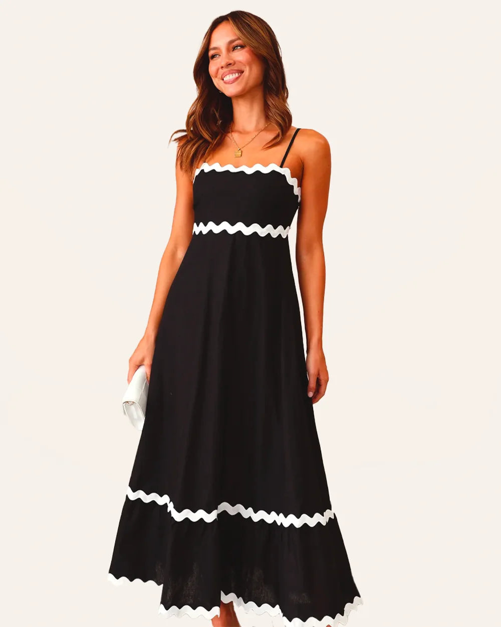 Clara Premium In Contrast, a Long Capri Dress Wardrobe Essential