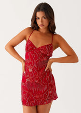 Sequin Sweetheart Cut Out Mini Dress Cocktail 17