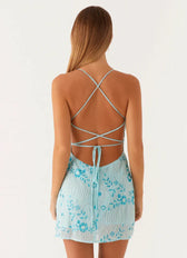 Sequin Sweetheart Cut Out Mini Dress Cocktail 14