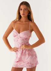Sequin Sweetheart Cut Out Mini Dress Cocktail 18