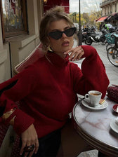 Vintage Long Sleeve Pullover Sweater Red / S