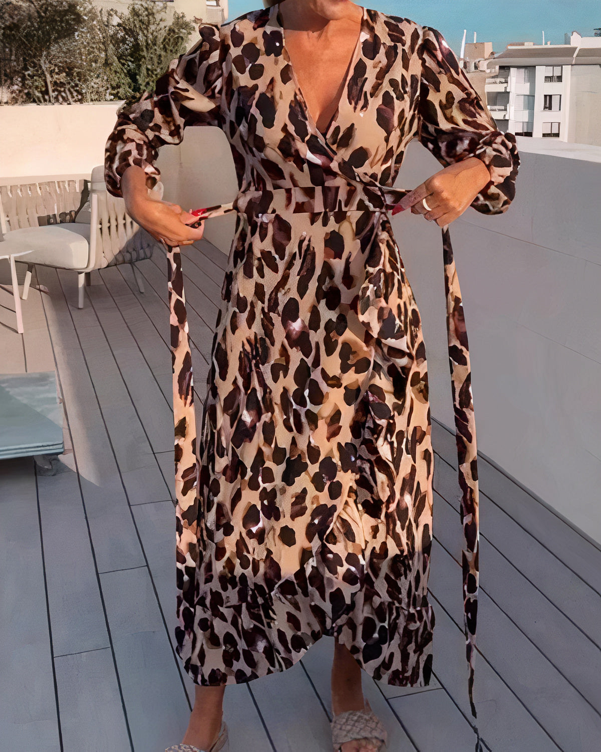 Frida Effortless Leopard Print Dress Designer Edit