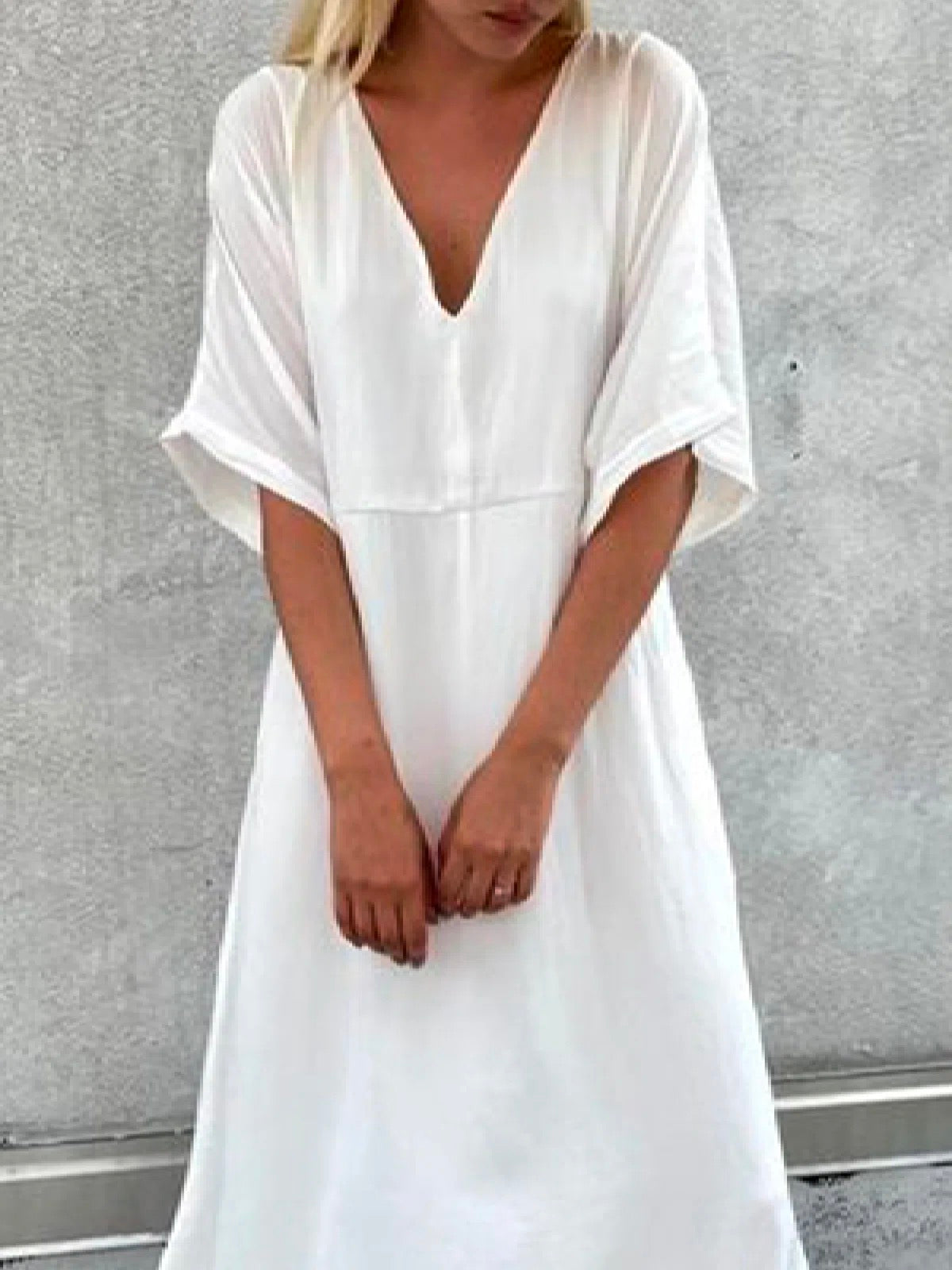 Casual Solid Short sleeve Dresses